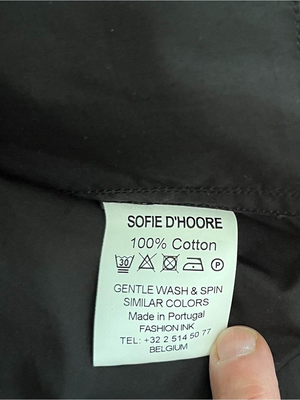 Sofie D'Hoore Long Sleeve Gathered Hem Shirt Jacket Black - Picture 6 of 7